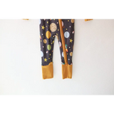 Space Explorer Bamboo Baby Sleeper with fun polished prints for starry nights