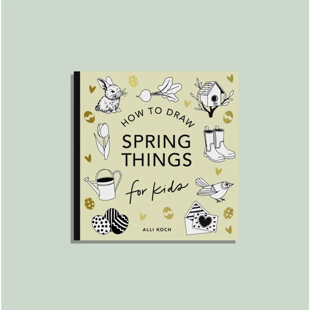 Kids learning to draw fun spring things with How to Draw Spring Things book