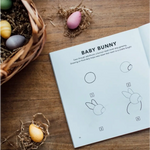 Open book with bunny drawing lessons for kids from Spring Things How To Draw Books