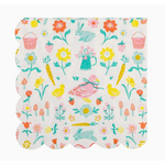 Scalloped-edge napkin with Easter designs from the Springtime Cottage Cocktail Set