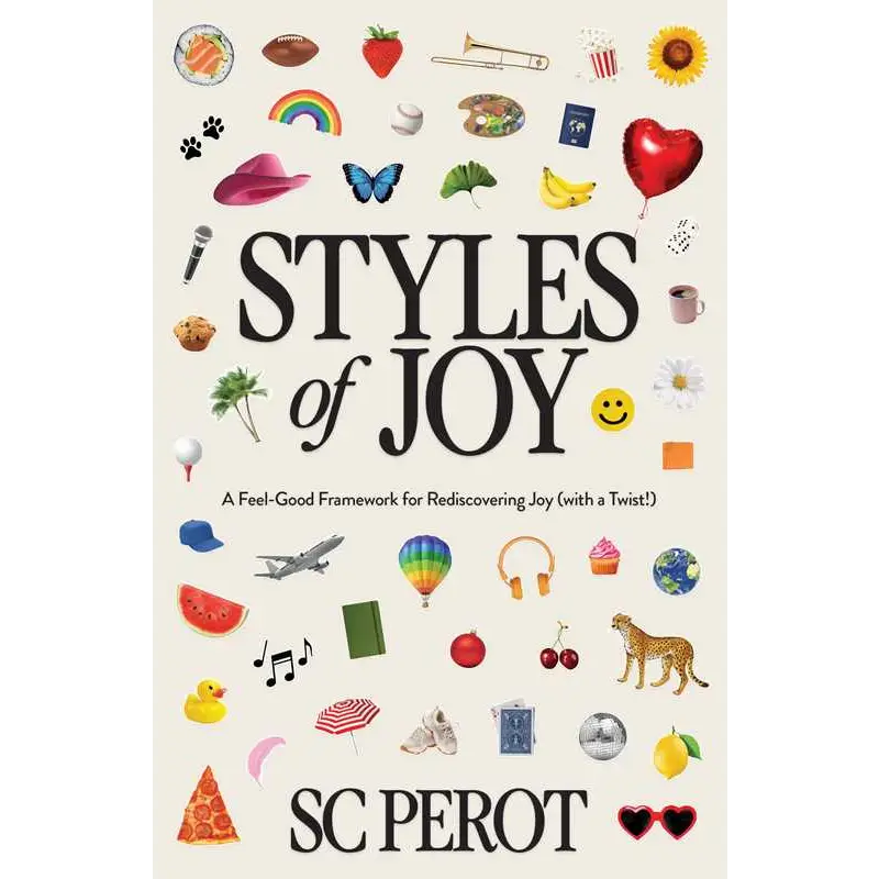 Styles of Joy book cover with colorful icons and polished prints for stylish womens clothes