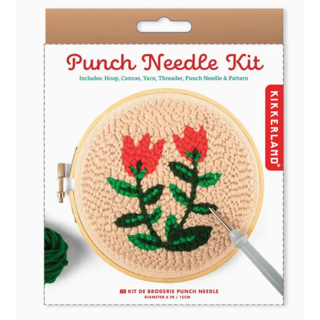 Summer Tulips Punch Needle Kit for stylish womens clothes with polished prints design