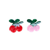 Cute cherries claw clips set with red and pink cherry-shaped hair clips for fun style