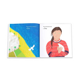 Red and white striped Sweet People Are Everywhere sweater by Alice Walker with dove and polished prints