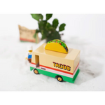 Colorful Taco Truck Toy with a yellow taco on top, capturing the fun food truck vibe