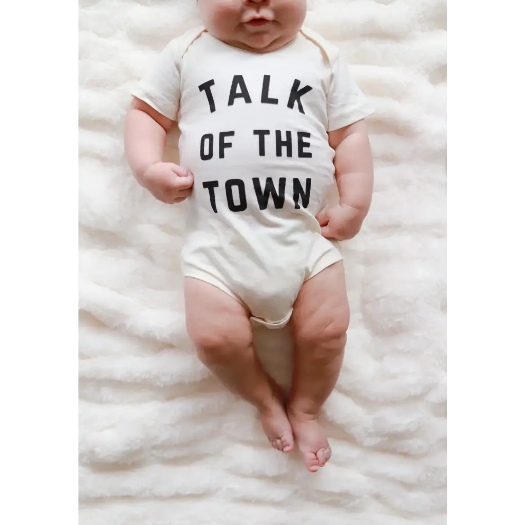 Talk of the Town Organic Cotton Baby Onesie - 410 Printed