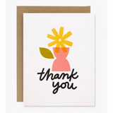 Thank You Flower Vase Card - 745 Card Wall