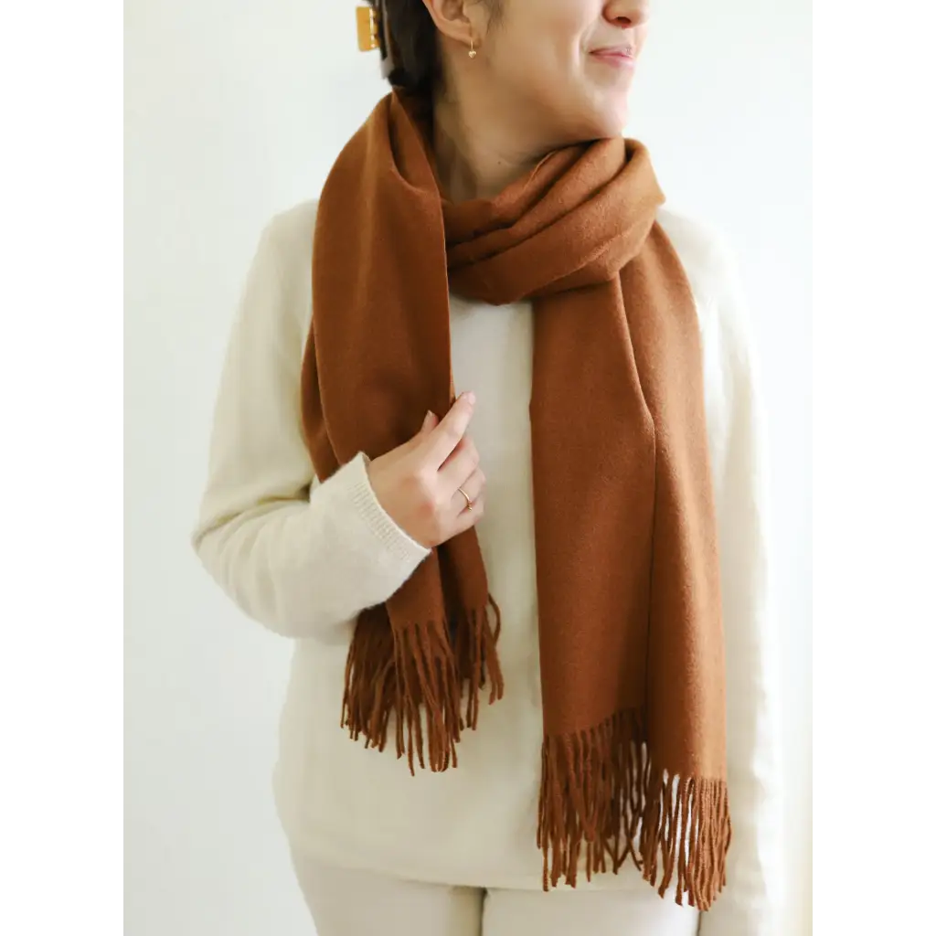 The Essential Wool Blend Scarf in Caramel - Caramel - 240