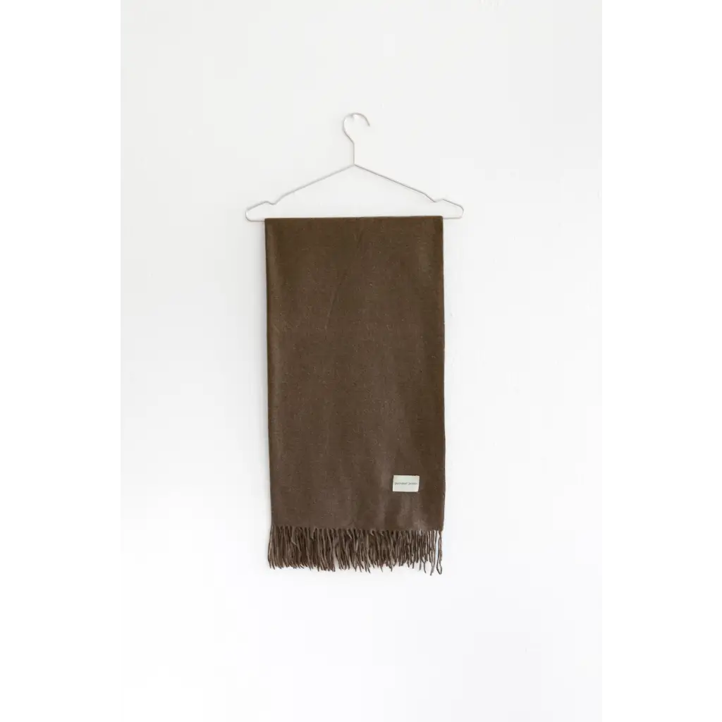 The Essential Wool Blend Scarf in Gray Brown - Grey Brown