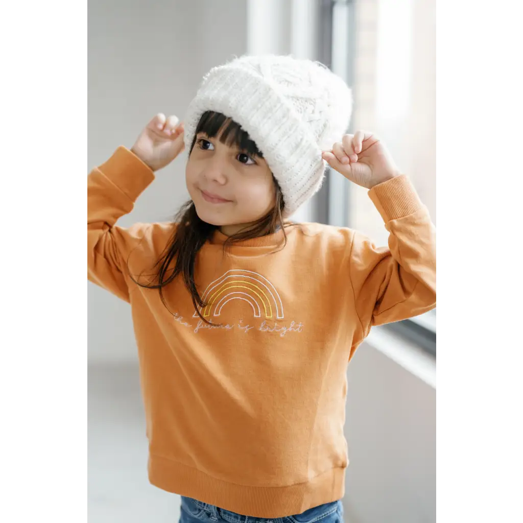 The Future is Bright Embroidered Kids Pullover - Kids