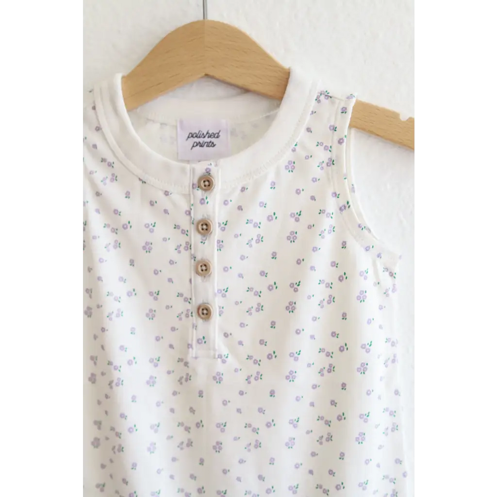 The Henley Romper in Whimsical Floral