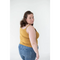 Person rocking a Mustard Yellow Mom Tank Top with blue jeans, perfect for stylish womens clothes