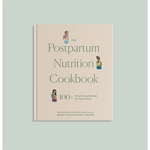 Postpartum Nutrition Cookbook cover with moms and babies promoting health and wellness