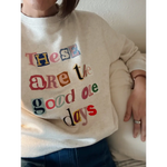 Cream good ole days unisex pullover sweatshirt in playful colors