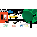 Yellow toy car with red roof in This Is My World by Hannah Eliot book