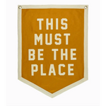 Pennant with This Must Be The Place text from the stylish This Must Be the Place Camp Flag