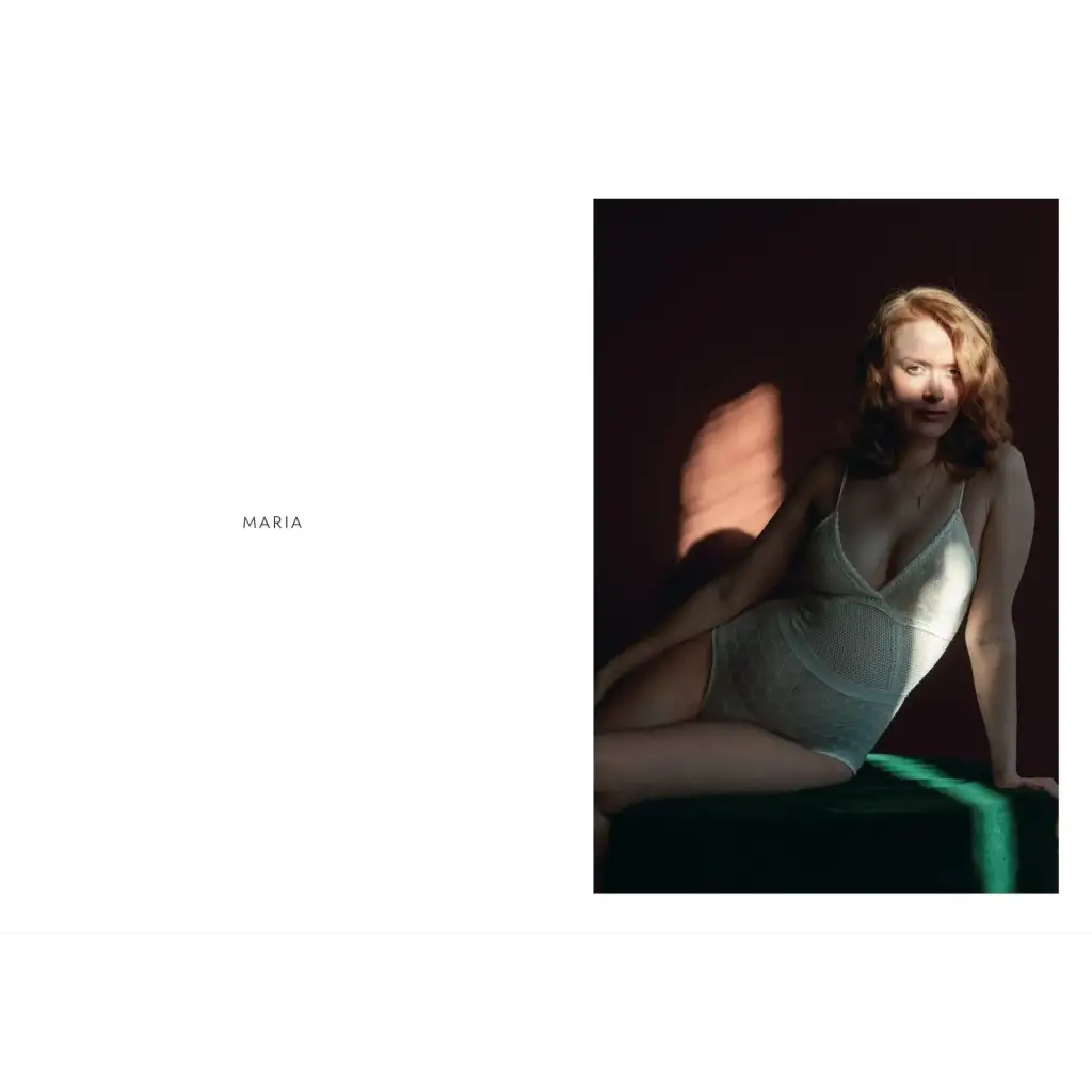 Mom in Traces Of Motherhood mesh swimsuit with polished prints