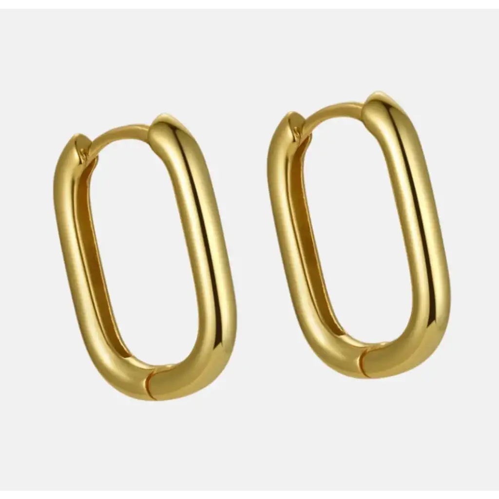 Vera 18k Gold Huggies showcasing chic and trendy 18k gold hoop earrings