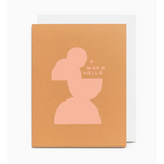 Minimalist greeting card with uplifting abstract design for sending thoughtful notes