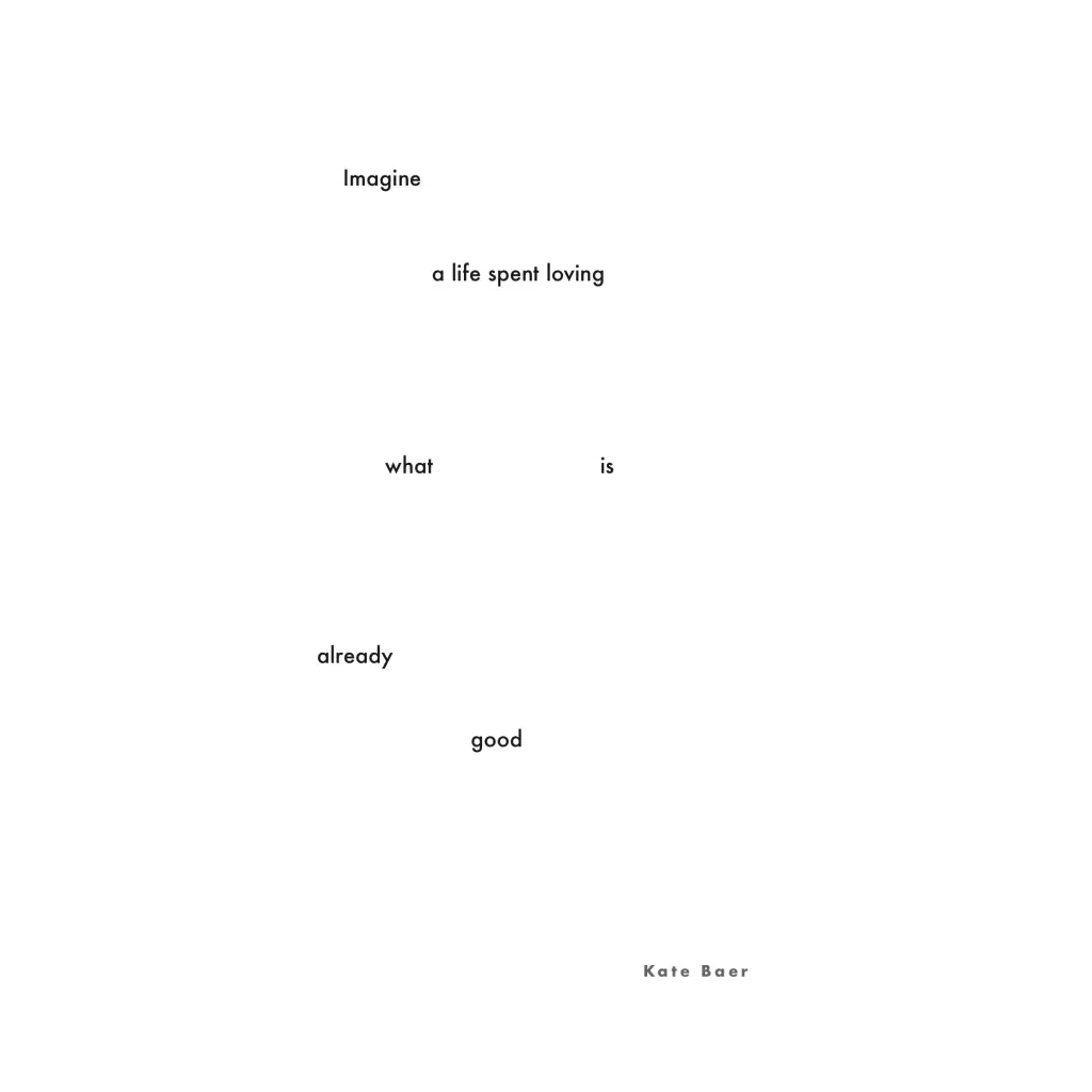 Minimalist poem scattered on a white page in Floral Art Print with free shipping