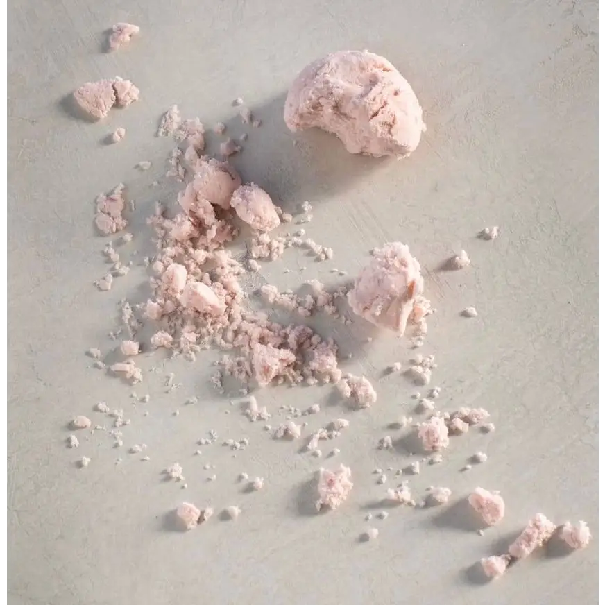 Pink powder makeup brush in Wild Rose Bath Truffle