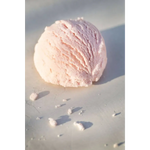 Pink strawberry bath truffle scoop with swirls and sprinkles
