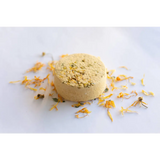 WildFlora bath bomb with sodium bicarbonate, citric acid, witch hazel, orange petals