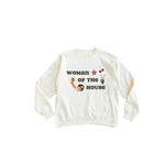 Ultra soft Woman of the House sweatshirt with polished prints