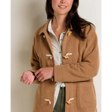 Stylish womens clothes Women’s Kennicott Car Coat F25 in camel fleece with wooden toggles