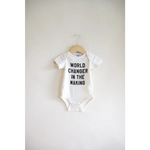 World Changer in the Making Organic Cotton Baby Bodysuit - Polished Prints
