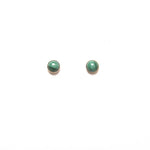 Michelle Starbuck XL malachite stud earrings with silver accents
