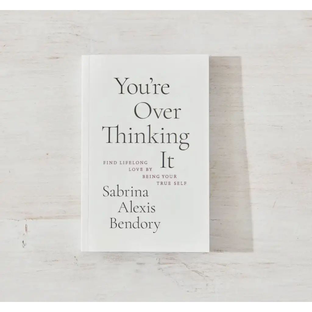 You’re Overthinking It book by Sabrina Alexis from Alexis Bindery on display