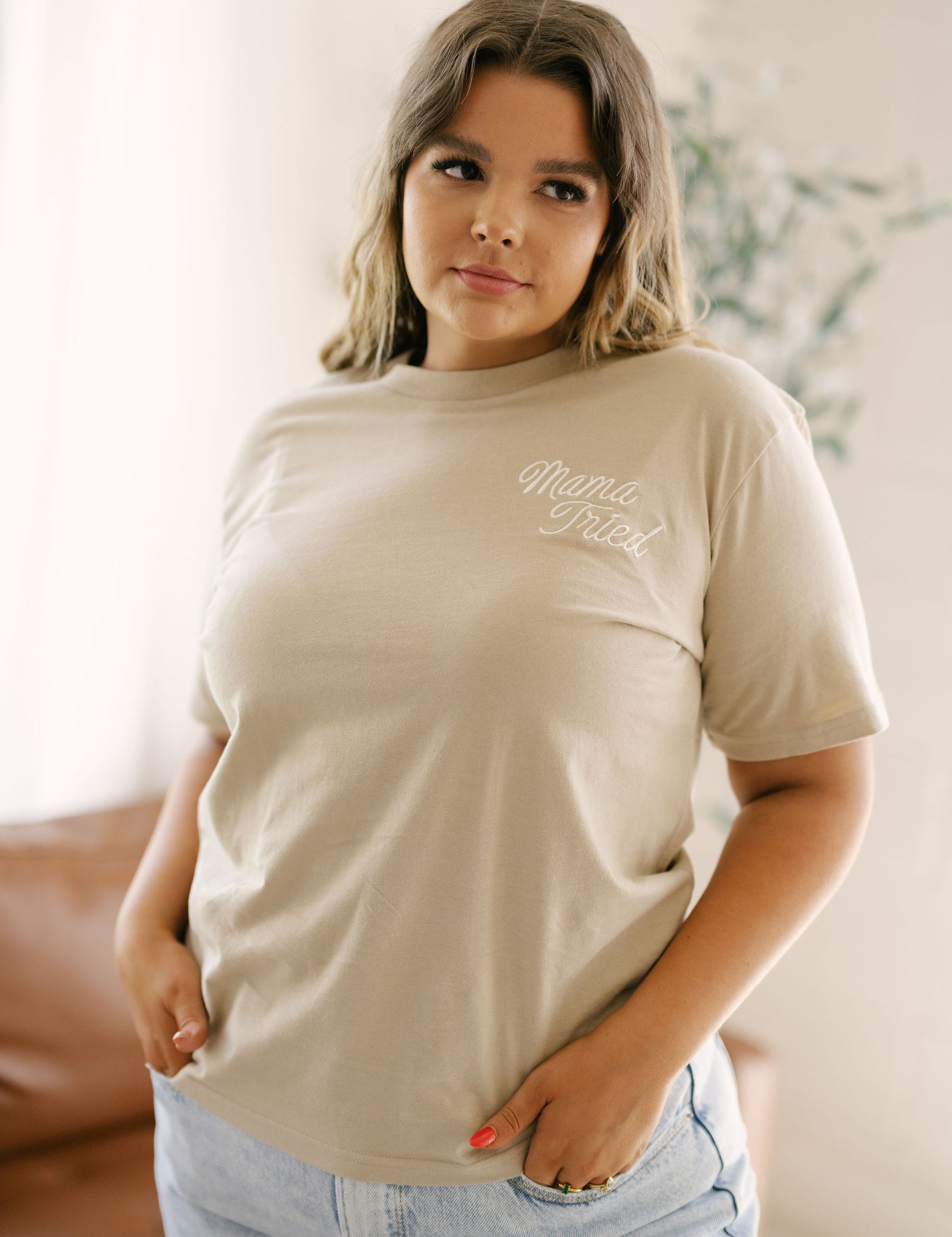 Mama Tried Embroidered Women's Tee - Polished Prints