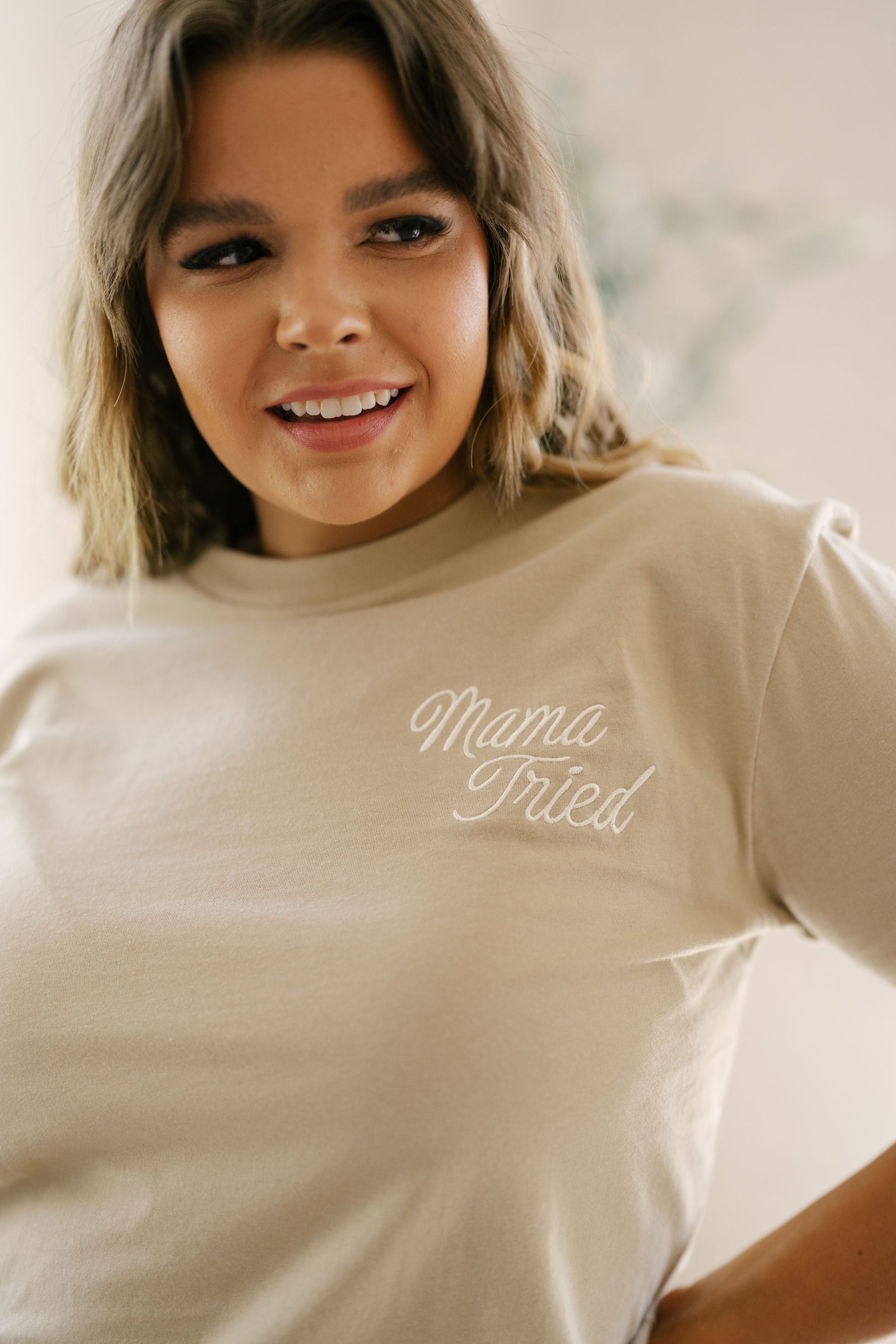 Mama Tried Embroidered Women's Tee - Polished Prints